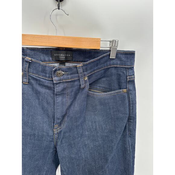 J.Crew Destination 484 Slim Dark Wash Blue Denim Jeans Men's Size 32 x 34 - Picture 5 of 11